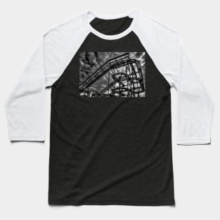 Monochrome Rollercoaster Baseball T-Shirt